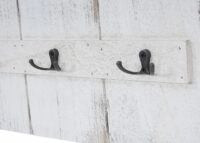 Wandgarderobe Garderobenpaneel Shabby-Look  Welcome weiss