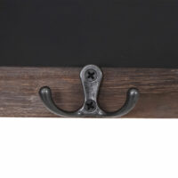 Wandgarderobe Kreidetafel 5 Haken ~ braun shabby