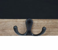 Wandgarderobe Kreidetafel 5 Haken ~ naturbraun