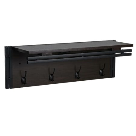 Wandgarderobe Regal 24x75x24cm 3D-Struktur dunkelbraun
