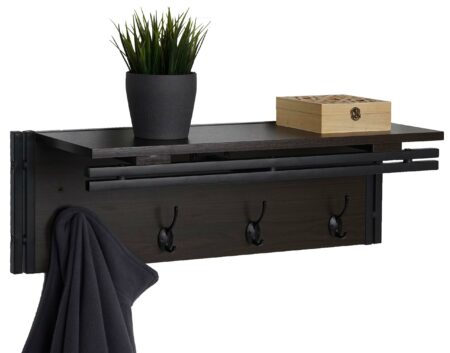 Wandgarderobe Regal 24x75x24cm 3D-Struktur dunkelbraun