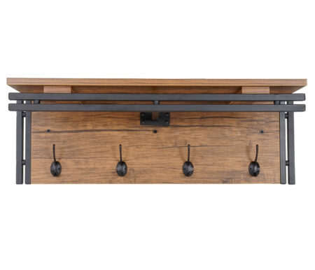 Wandgarderobe Regal ~ 24x75x24cm Wildeiche-Optik