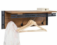 Wandgarderobe Regal ~ 24x75x24cm Wildeiche-Optik