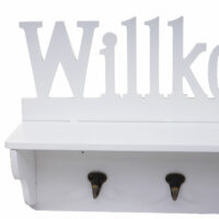 Wandgarderobe Regal Willkommen 30x60x13cm
