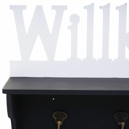 Wandgarderobe Regal Willkommen 30x60x13cm