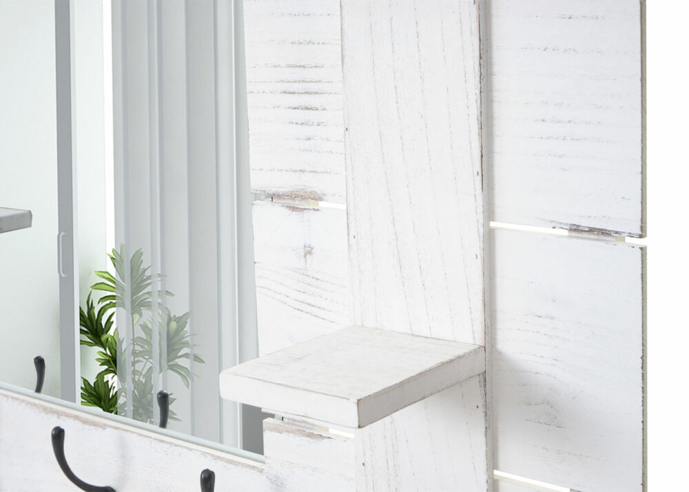 Wandgarderobe mit Spiegel Shabby Chic