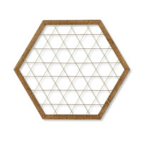 Memoboard Pinnwand Fotowand  Vingåker 60x52cm Gold