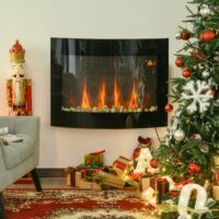 Wandkamin Wandheizung Heizung LED Flammeneffekt in 7 Farben