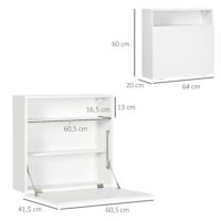 Wandklapptisch Schreibtisch mit Stauraum Klappbarer 64x20x60cm