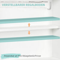 Wandklapptisch Schreibtisch mit Stauraum Klappbarer 64x20x60cm