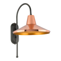 Wandleuchte Kirkcaldy 40x30x51cm 1-flammig Schwarz Messing