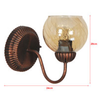 Wandleuchte Marlow Kupferfarben