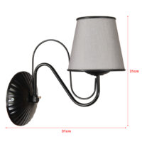 Wandleuchte Hampshire 1xE27 Grau