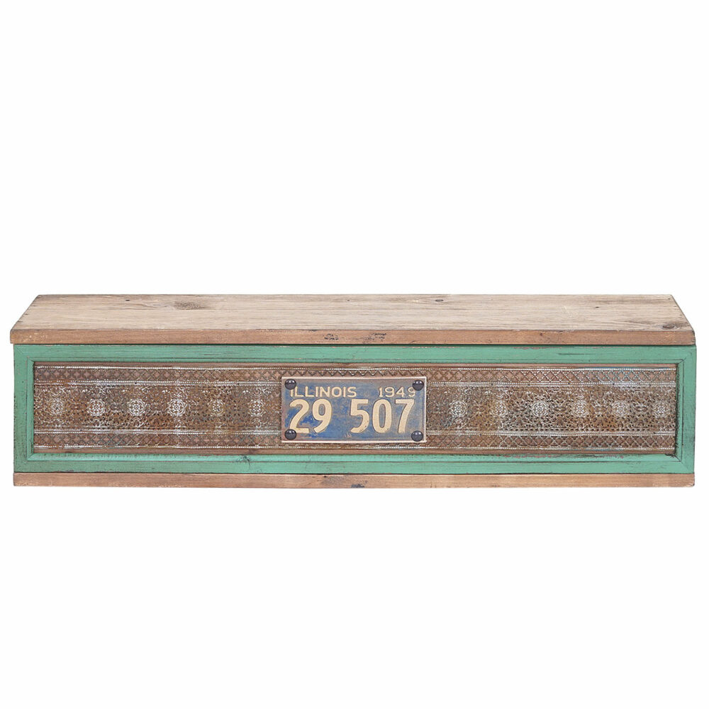 Wandregal HWC Hängeregal Holz massiv 65x16x13cm