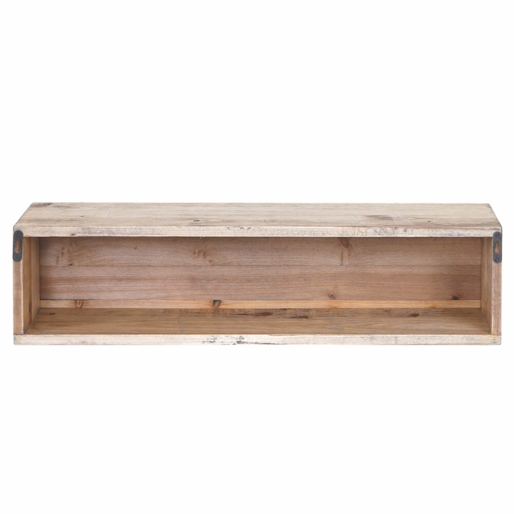 Wandregal HWC Hängeregal Holz massiv 65x16x13cm