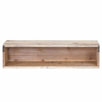 Wandregal HWC Hängeregal Holz massiv 65x16x13cm