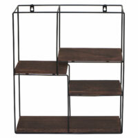 Wandregal HWC-K76 4 Regalböden Industrial 51x40x11cm