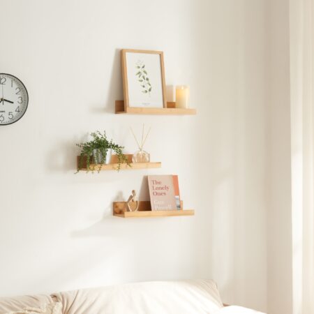 Wandregalset Miami 3er Set Bambus 40x13x7cm