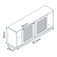 Wandregal Colorado Springs 92.5x20x33cm Bambus