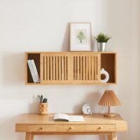 Wandregal Colorado Springs 92.5x20x33cm Bambus