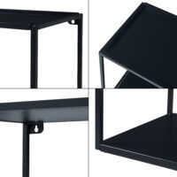 Wandregal Augusta Schwarz 90x25x35cm
