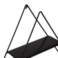 Wandregal Rougsø Pyramidenförmig Metall 59x70x10cm Schwarz