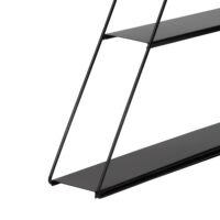 Wandregal Rougsø Pyramidenförmig Metall 59x70x10cm Schwarz