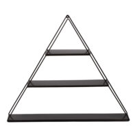 Wandregal Rougsø Pyramidenförmig Metall 59x70x10cm Schwarz