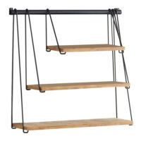 Wandregal Dallas Schwarz/Holzoptik 67x26x63cm