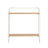 Wandregal Denver Weiss/Eiche-Optik