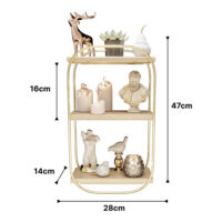 Wandregal Riverside Goldfarben 47x28x14cm