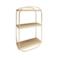 Wandregal Riverside Goldfarben 47x28x14cm