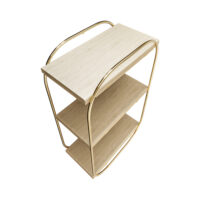 Wandregal Riverside Goldfarben 47x28x14cm