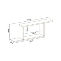 Wandregal Indianapolis Eiche-Optik Dunkel 70x15x30cm
