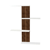 Wandregal Charlotte Eiche-Optik Dunkel/Weiss 78x17x10cm