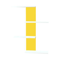 Wandregal Charlotte Gelb/Weiss 78x17x10cm