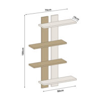 Wandregal Austin Walnuss-Optik/Weiss 70x17x100cm