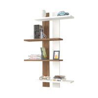 Wandregal Austin Walnuss-Optik/Weiss 70x17x100cm