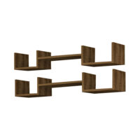 Wandregal San Francisco Eiche-Optik Dunkel 2er Set