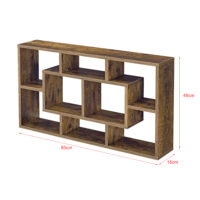 Wandregal Saputit 85x16x48cm Holz Dunkel