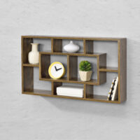 Wandregal Saputit 85x16x48cm Holz Dunkel