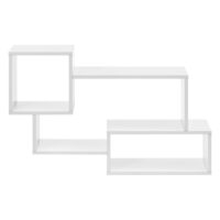 Schweberegal Kvinesdal mit 3 Fächern Weiss