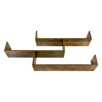 Wandregal Grimstad 119x18x55cm Dunkler Holzton