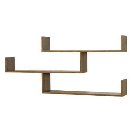 Wandregal Grimstad 119x18x55cm Dunkler Holzton