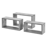 Wandregal Charleston 3er Set Betonoptik