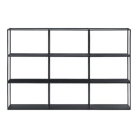 Wandregal Orlando Schwarz 160x18x110cm