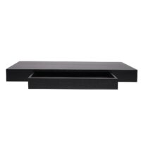 Wandregal Schweberegal 80x25x8cm schwarz mit Schublade