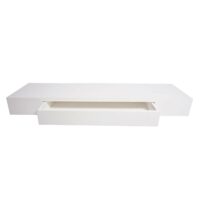Wandregal Schweberegal 80x25x8cm weiss mit Schublade