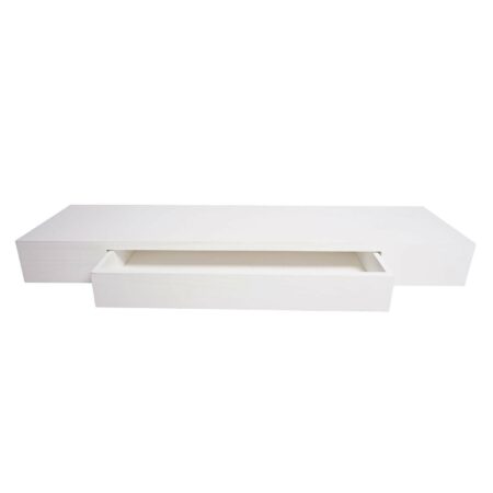 Wandregal Schweberegal 80x25x8cm weiss mit Schublade