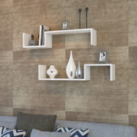 Wandregal Atlanta 2er Set Weiss